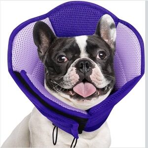 Size S Purple Soft Adjustable Dog Cone
